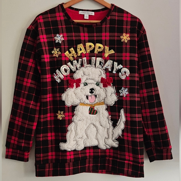 Holiday Time Other - New Celebrate Together Happy Howlidays puppy Christmas Sweater Girls XL 14 / 16